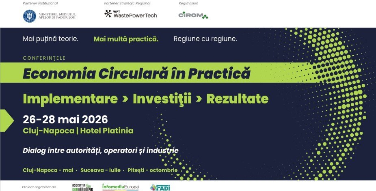 Economia Circulară în Practică – Implementare | Investiții | Rezultate - Cluj-Napoca - Hotel Platinia 26–28 mai 2026