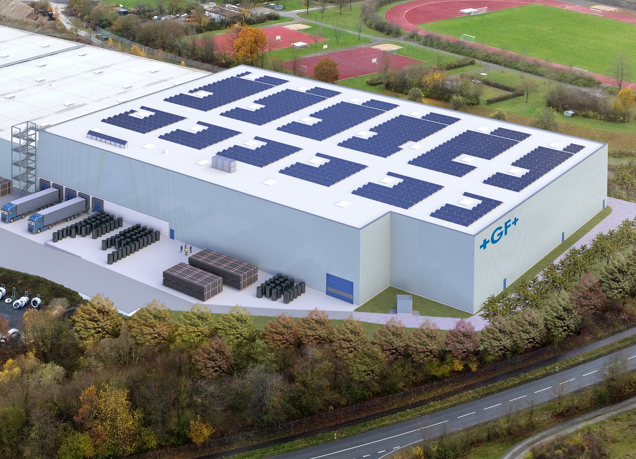Groundbreaking: GF site Hassfurt is expanded into a central European warehouse for Building Flow Solutions products 