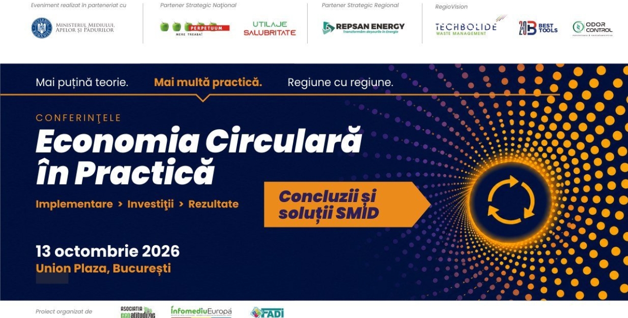 Economia Circulară în Practică – Implementare | Investiții | Rezultate - Bucuresti - Union Plaza 13 octombrie 2026
