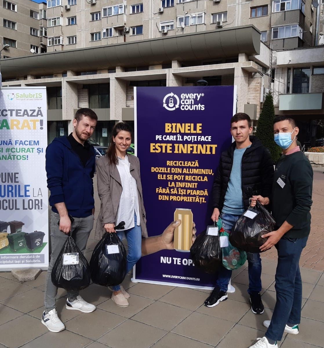 12.398 doze din aluminiu şi 11.059 PET-uri colectate în primele cinci oraşe din Naţionala de Reciclare