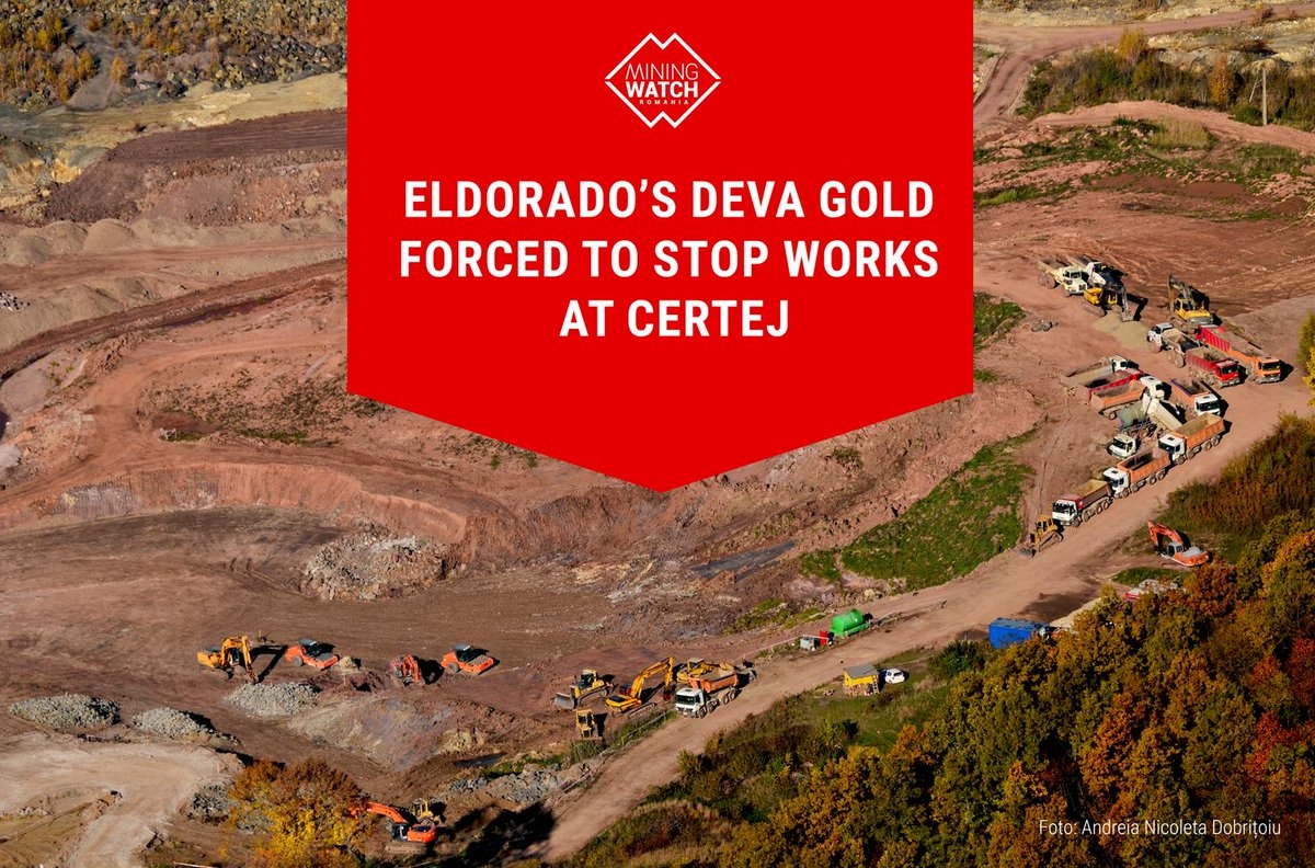 Reteaua Mining Watch Romania condamna agresivitatea angajatilor Deva Gold care au blocat cu masina drumul activistilor la Certej
