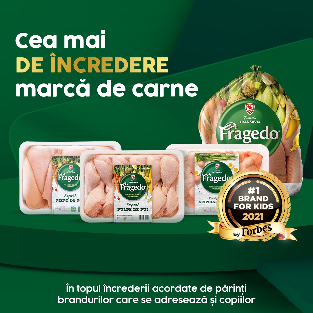Fragedo este „Cea mai de încredere marcă de carne”, în topul încrederii acordate de părinți