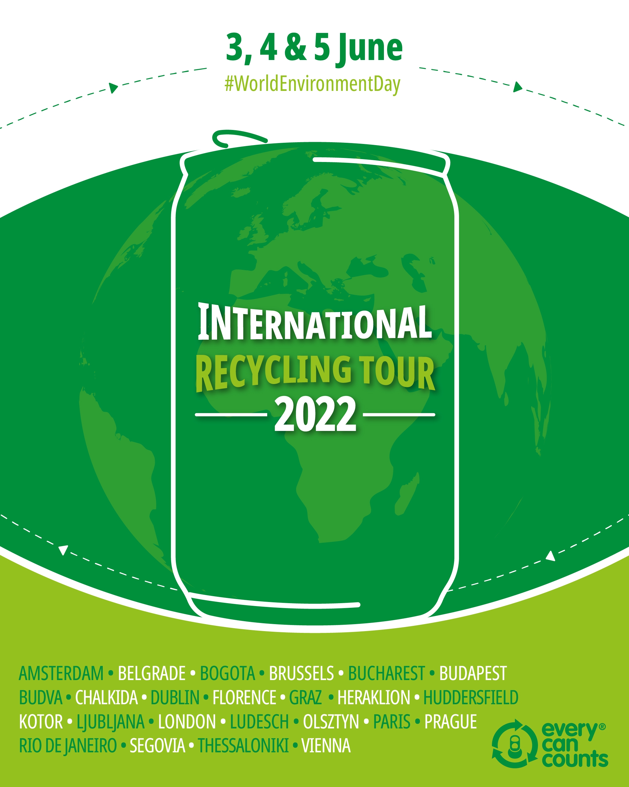 Ziua Mondială a Mediului 2022:  Every Can Counts lansează International Recycling Tour și prezintă rezultatele unui nou studiu privind obiceiurile de reciclare